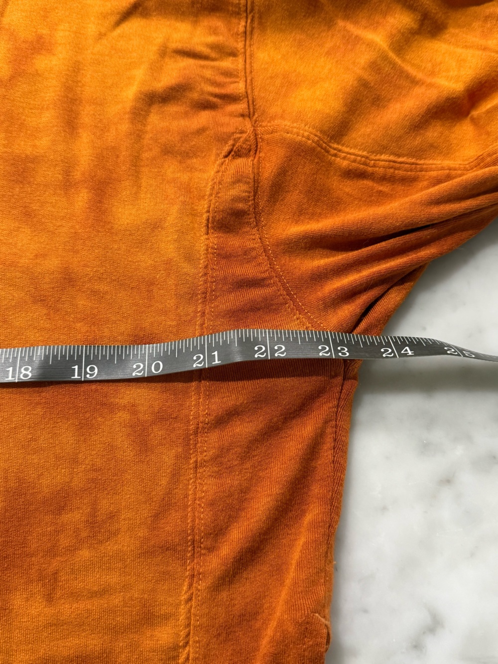 Burnt Orange Tie-Dye Long Sleeve Pullover Top | Relaxed Fit - Picture 5 of 5